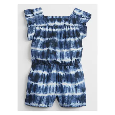 GAP Dětský overal tie-dye ruffle romper - Holky