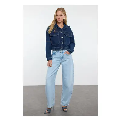 Trendyol Blue More Sustainable Normal Waist Skater Baggy Jeans