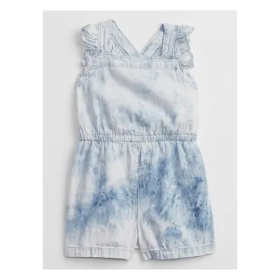 GAP Dětský overal tie-dye denim romper - Holky