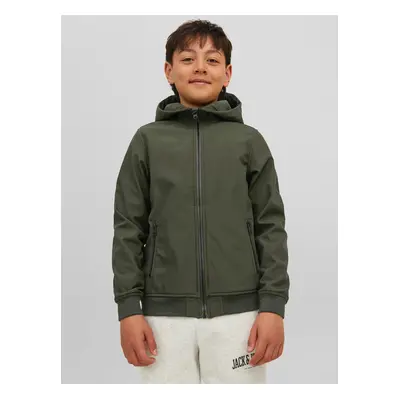 Khaki klučičí softshellová bunda Jack & Jones Basic - Kluci