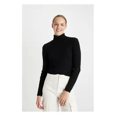 DEFACTO Slim Fit Slim Fit Turtleneck Knitwear Sweater