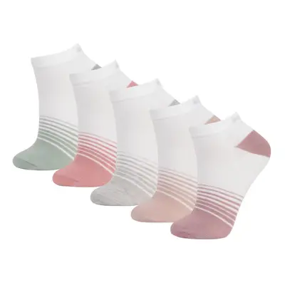 DEFACTO Women's 5-Pack Cotton Ankle Socks