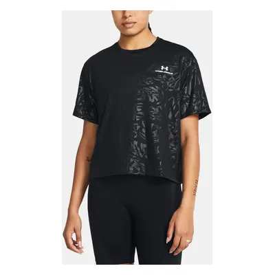 Under Armour Tričko Vanish Energy Emboss Crop SS-BLK - Dámské