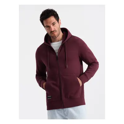 Ombre Unzipped cotton men's BASIC sweatshirt - maroon