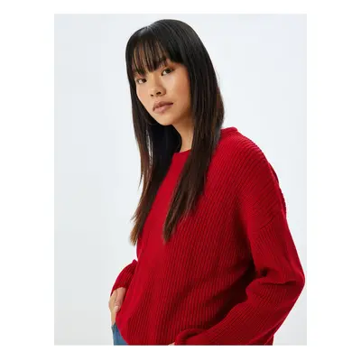 Koton Basic Knitted Sweater Round Neck Long Sleeve Regular Fit