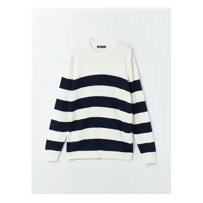 LC Waikiki Crew Neck Long Sleeve Striped Men's Knitwear Sweater