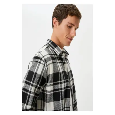 Koton Lumberjack Shirt Classic Collar Long Sleeve with Buttons