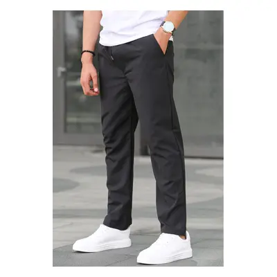 Madmext Fabric Parachute Black Basic Men's Trousers