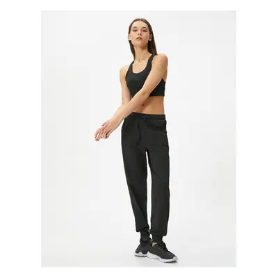 Koton Sports Jogger Sweatpants Comfy Fit High Waist Tie Waist Pocket