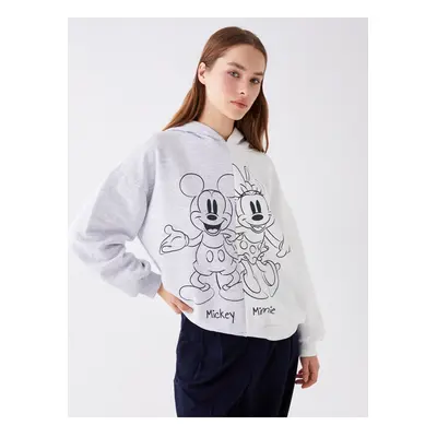 LC Waikiki Women's Disney Printed Long Sleeve Oversize Hoodie