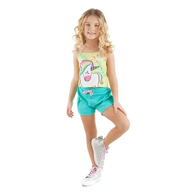 Denokids Unicorn in the Forest Girl's T-shirt Shorts Set