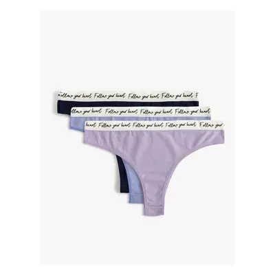 Koton Brazilian Panties Set Pieces Printed Detail