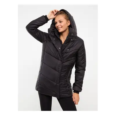 LC Waikiki Hooded Plain Long Sleeve Women's Puffer Coat