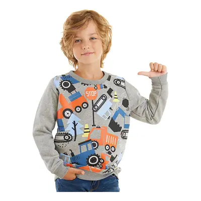 Denokids Cute Cars Boy Long Sleeve Sweatshirt