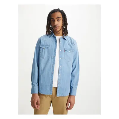 Levi&#39;s Světle modrá pánská džínová košile Levi's® Barstow Western Standard - Pánské