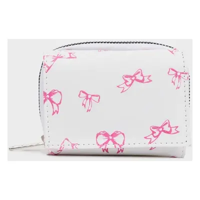 DEFACTO Women's Bow Printed Faux Leather Wallet