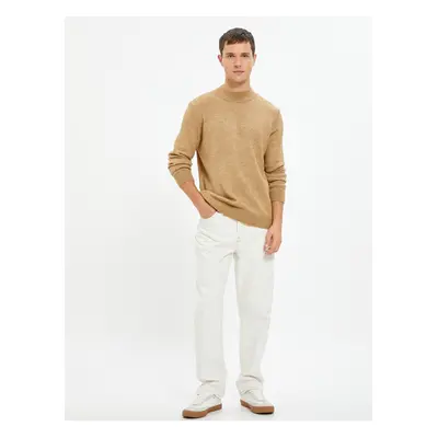 Koton Basic Knitwear Sweater Half Turtleneck Slim Cut