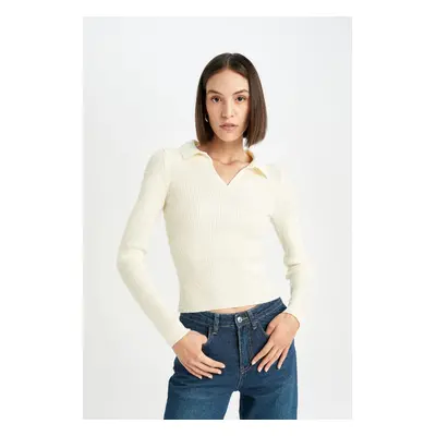 DEFACTO Fitted Polo Neck Knitwear Sweater