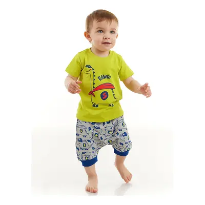 Denokids Super Dino Baby Boy T-shirt Capri Shorts Set