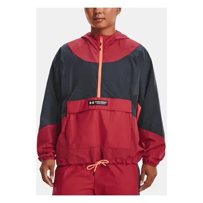 Under Armour Bunda Rush Woven Anorak-RED - Dámské