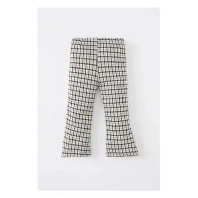 DEFACTO Baby Girl Flare Fit Plaid Elastic Waist Pants