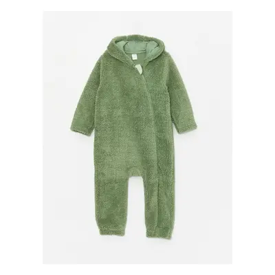 LC Waikiki Lcwk Hooded Baby Boy Plush Jumpsuit (0-12 MONTHS WITH BOOTIES, MONTHS WITHOUT BOOTIES