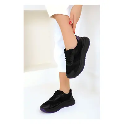 Soho Black-Purple Women's Sneakers