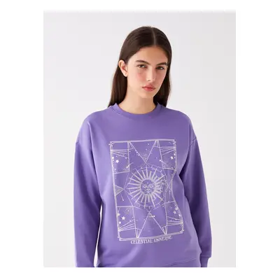 LC Waikiki Crew Neck Printed Long Sleeve Women's Sweatshirt