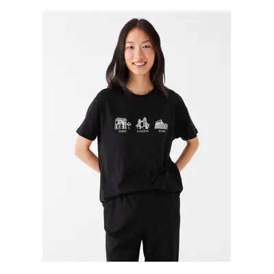 LC Waikiki Crew Neck Printed Short Sleeve Women's T-Shirt