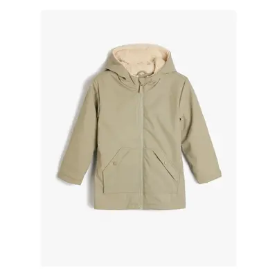 Koton Oversize Hooded Coat with Pocket Detail