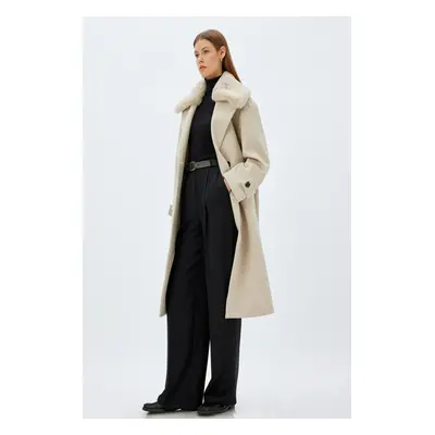 Koton Ecru Women's Coat