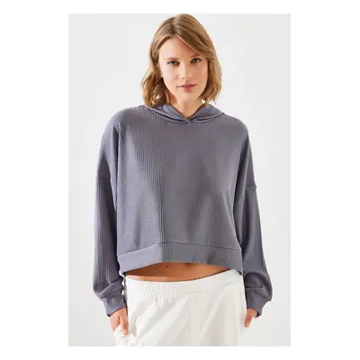 Bianco Lucci Women's Corduroy Sweatshirt MBMS004