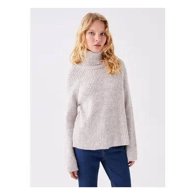 LC Waikiki Turtleneck Plain Long Sleeve Women's Knitwear Sweater