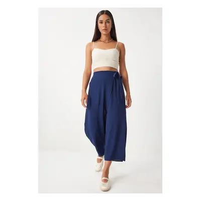 Happiness İstanbul Women's Navy Blue Skirt Look Ayrobin Shalwar Trousers