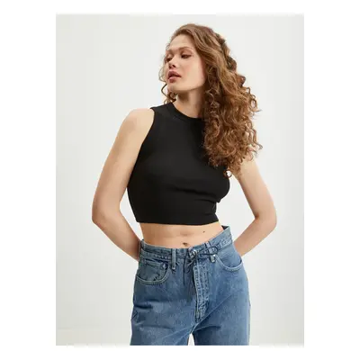 Černý dámský crop top Guess Edie - Dámské