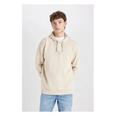 DEFACTO Regular Fit Hooded Printed Sweatshirt