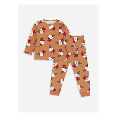 LC Waikiki LCW baby Crew Neck Printed Baby Boy Pajama Set