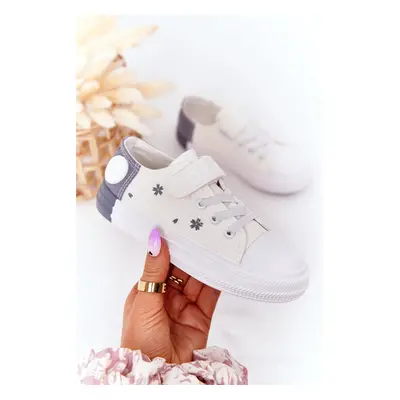 Children's Sneakers With Velcro BIG STAR HH374052 White-Gray