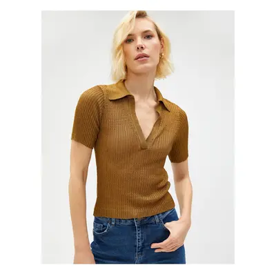 Koton Polo Neck Knitwear Sweater Short Sleeve