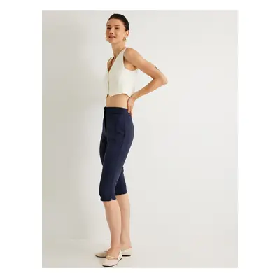 Koton X Melis Ağazat - Capri Trousers Standard Waist