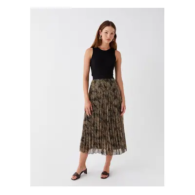 LC Waikiki Patterned Women's Skirt with Elastic Waist