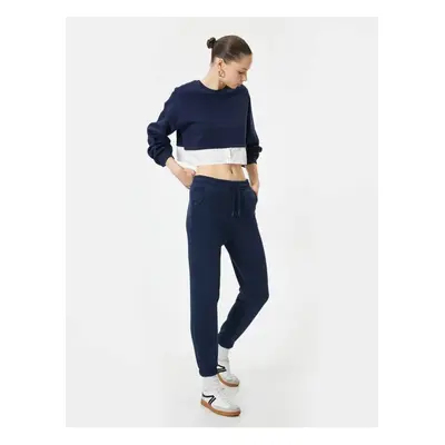 Koton Jogger Sweatpants with Tie Waist Pocket