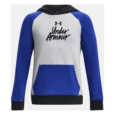 Under Armour Pulover UA Rival Fleece Script CB HD-BLU - Kluci