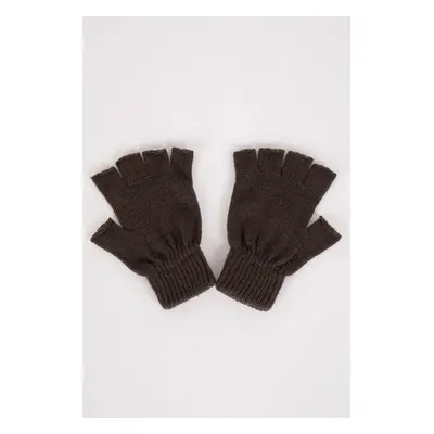 DEFACTO Men's Cropped Knitted Gloves