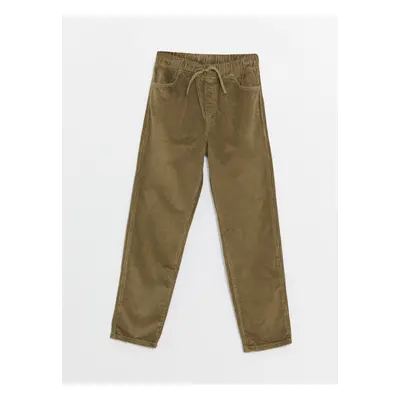 LC Waikiki Basic Velvet Boy's Trousers with Elastic Waist