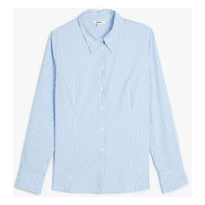 Koton Blue Striped Women's Shirt