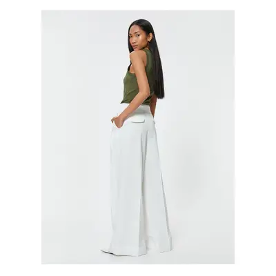 Koton KT - Palazzo Trousers Pleated Normal Waist