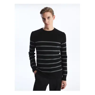 LC Waikiki Crew Neck Long Sleeve Striped Men's Knitwear Sweater