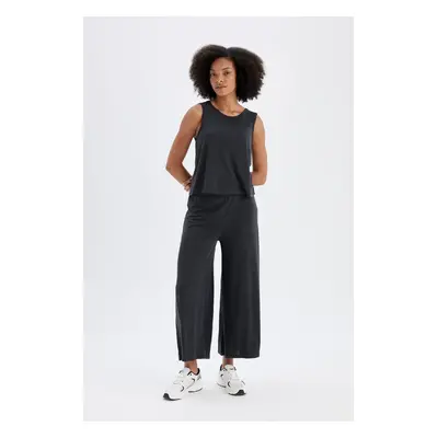 DeFactoFit Wide Leg Standard Length Modal Trousers