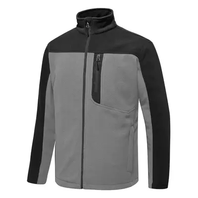 10914 Dewberry Zippered Mens Fleece Jacket-DARK GREY